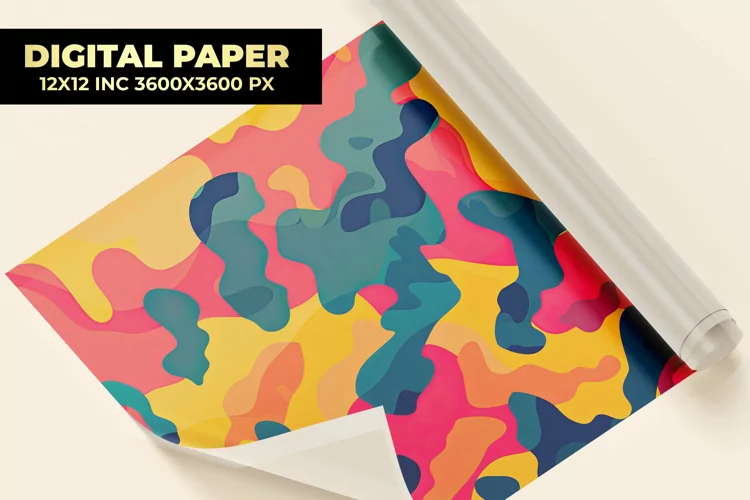 Camouflage Pattern Digital Paper