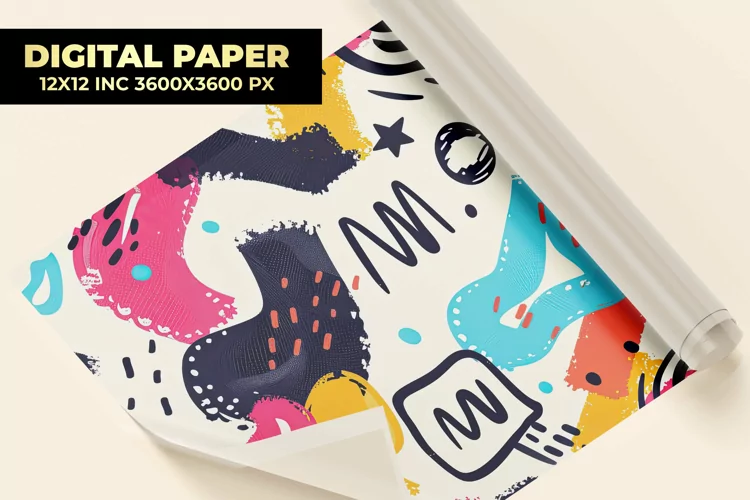 Doodles Style Digital Paper