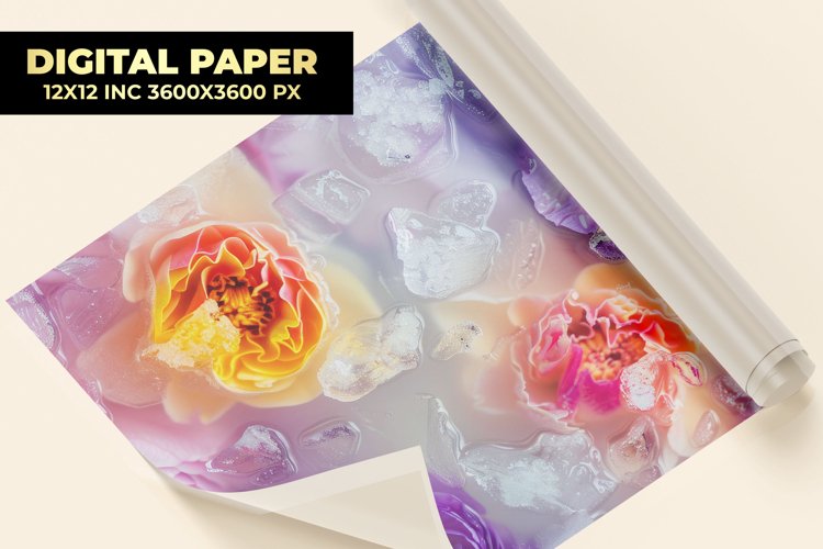 Beautiful Flower Digital Paper example image 1