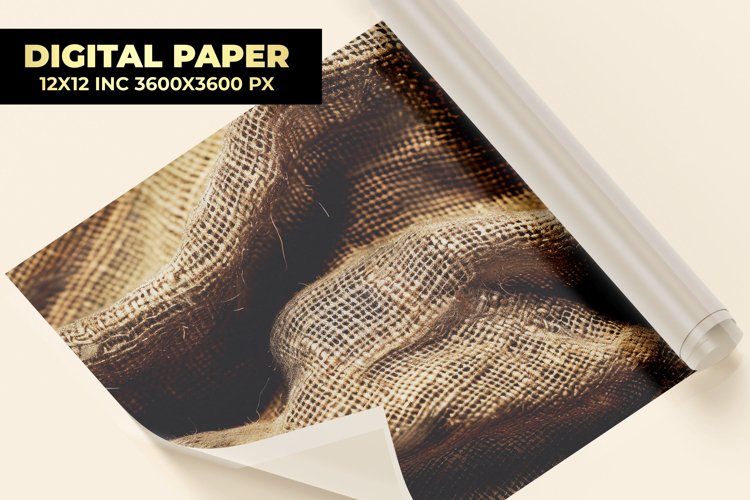 Burlap Waves Digital Paper example image 1