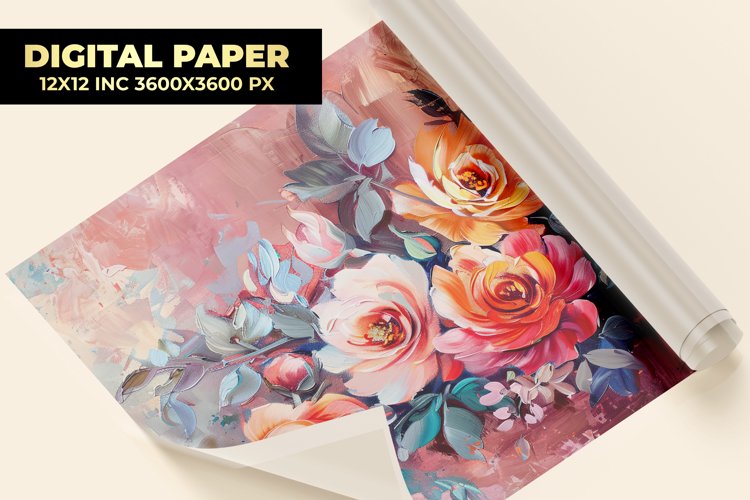 Flower Digital Paper example image 1