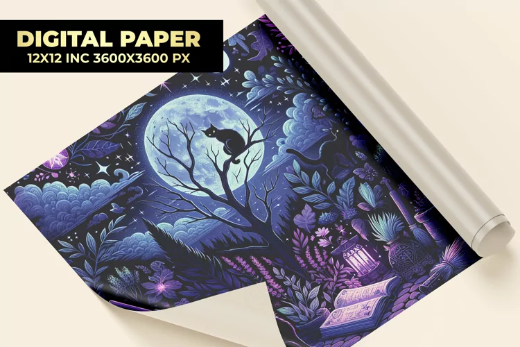 Witchy Night Digital Paper