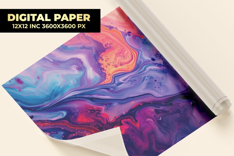 Marbled Liquid Digital Paper example image 1