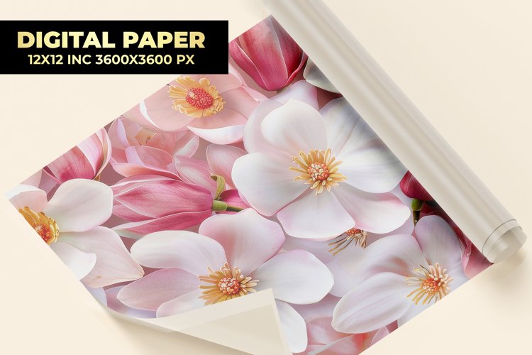 Flowers Digital Paper example image 1