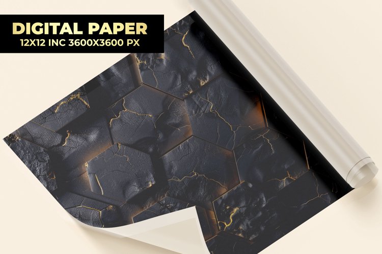Hexagon Digital Paper example image 1