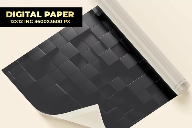 Black Square Digital Paper