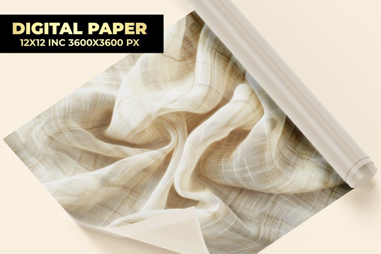 Linen Fabric Digital Paper example image 1