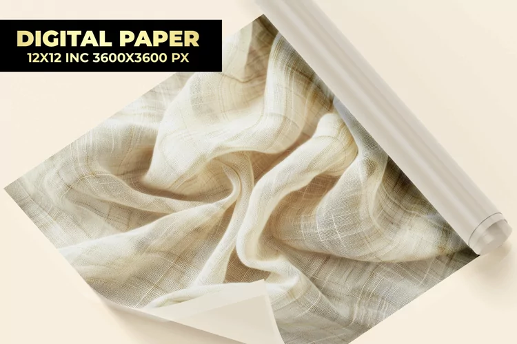 Linen Fabric Digital Paper