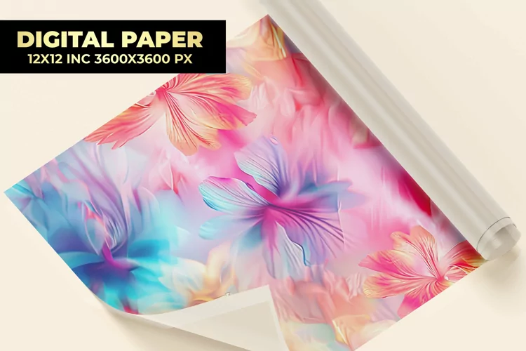 Watercolor Flower Digital Paper