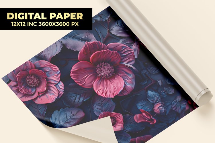 Flower Digital Paper example image 1