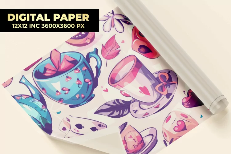 High Tea Digital Paper