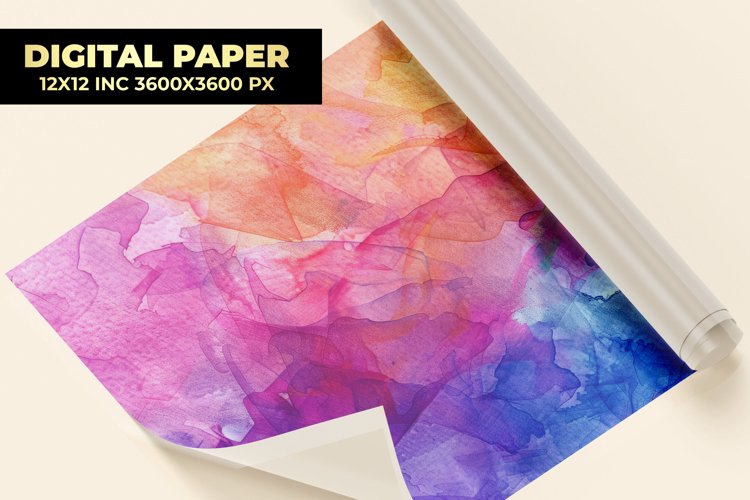 Colorful Watercolor Digital Paper