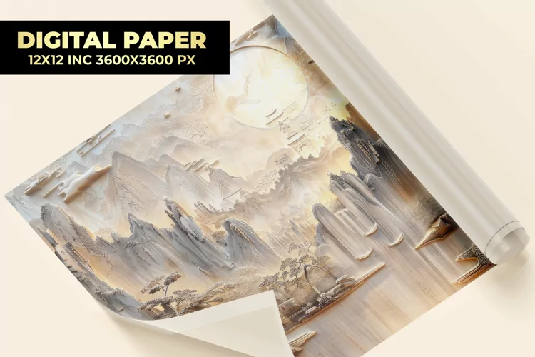 Frame Painting Digital Paper