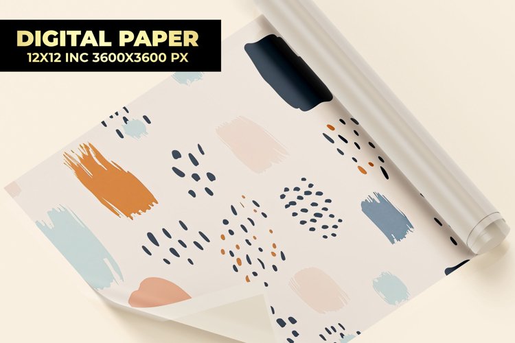 Colorful Dots And Shapes Digital Paper