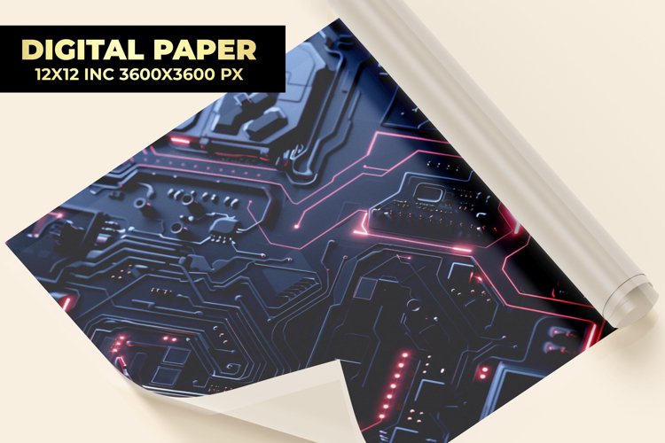 Circuit Board Digital Paper example image 1