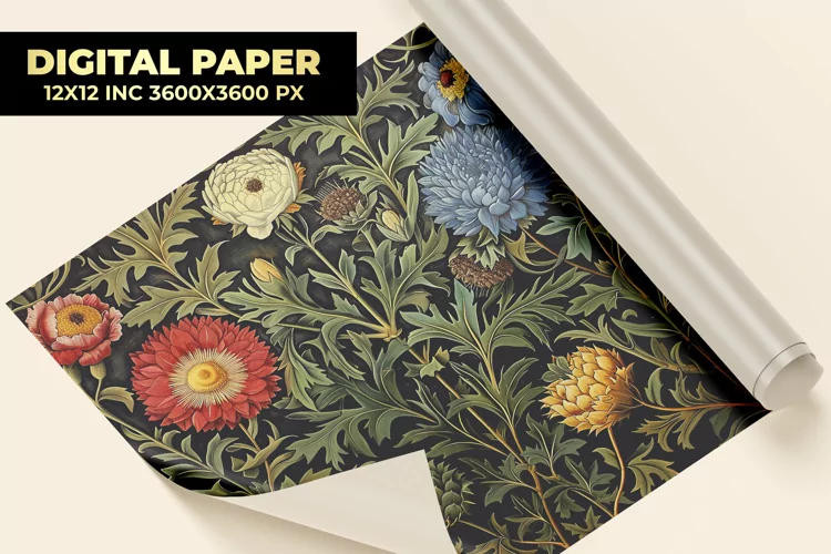 Flower Design Digital Paper