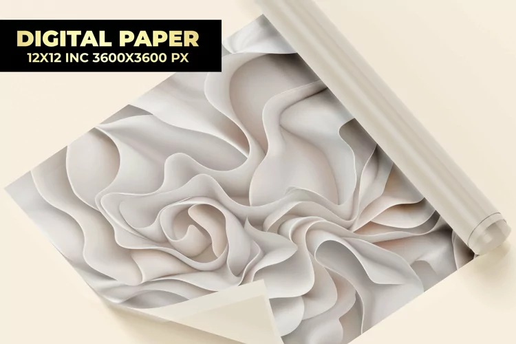 Silver Wavy Digital Paper