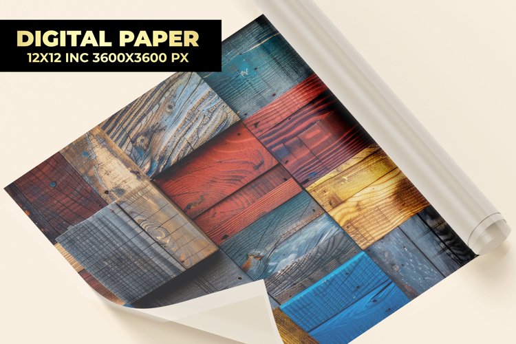 Wooden Wall Digital Paper example image 1