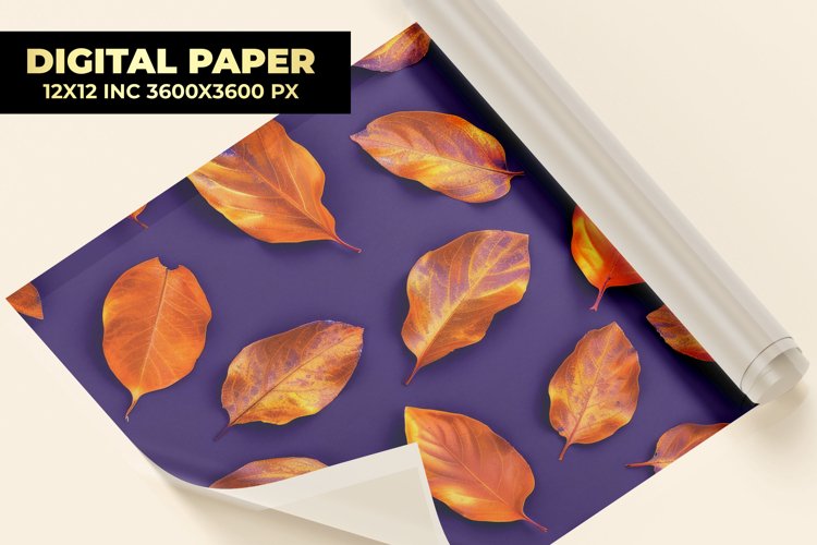 Autumn Leaves Digital Paper example image 1