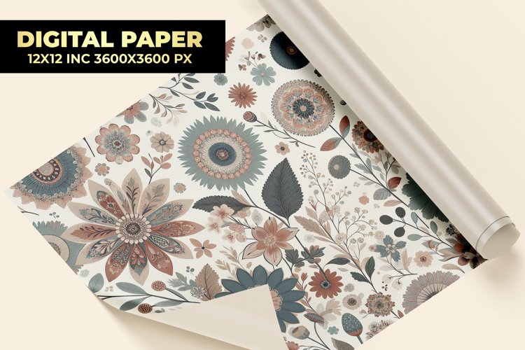 Vintage Floral Digital Paper