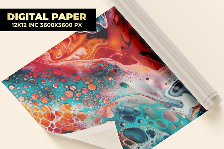 Multicolored Paint Digital Paper