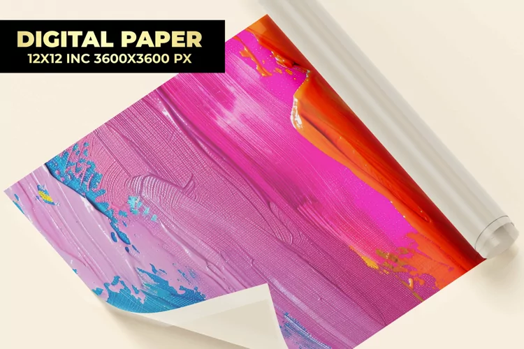 Oil Paint Digital Paper