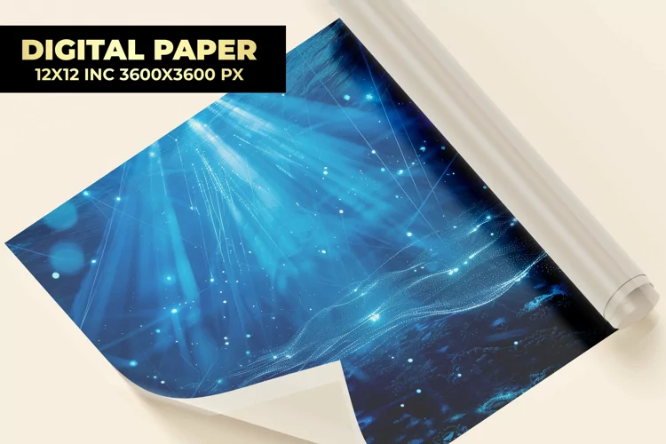 Blue Lights Digital Paper