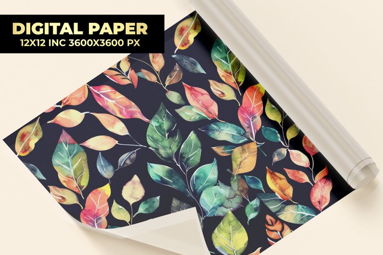 Watercolor Leaves Clipart Image 13
