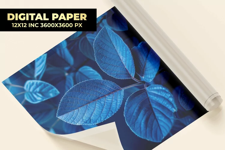 Blue Leaf Digital Paper