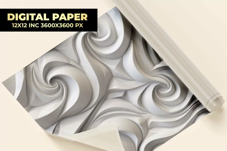 Silver Wavy Digital Paper