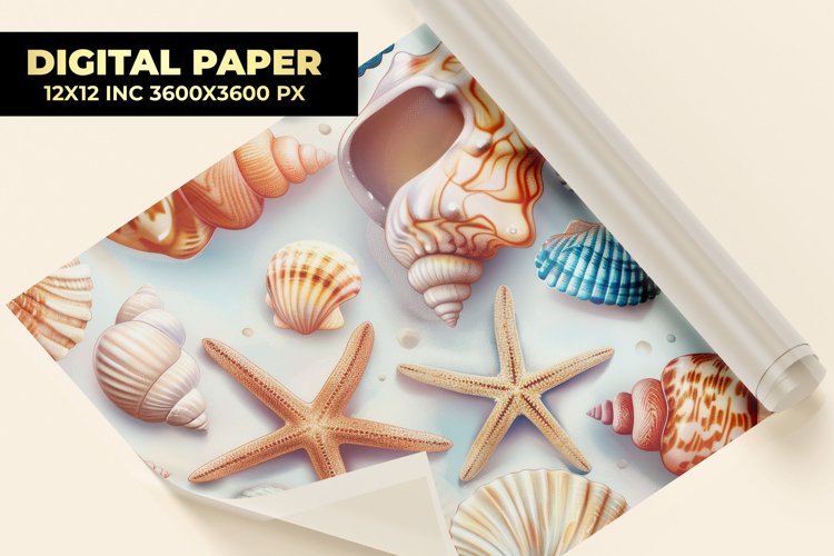 Seashell Digital Paper example image 1