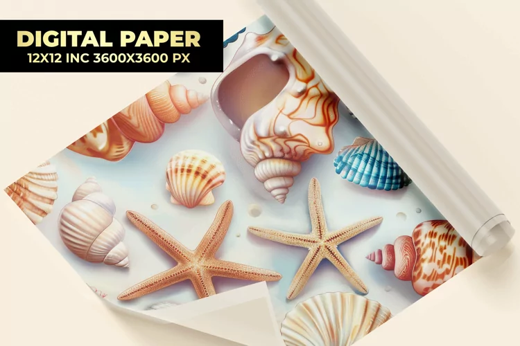 Seashell Digital Paper