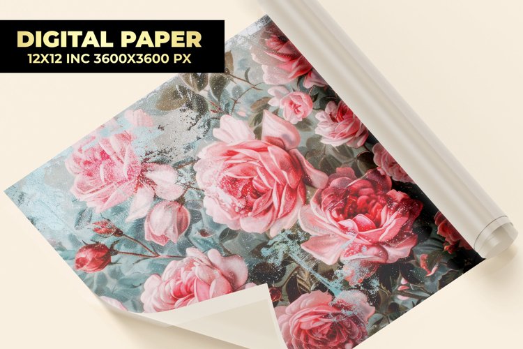 Beautiful Flowers Digital Paper example image 1