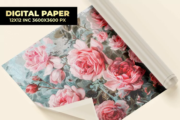 Beautiful Flowers Digital Paper