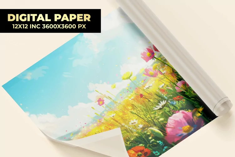 Field of Flowers Digital Paper