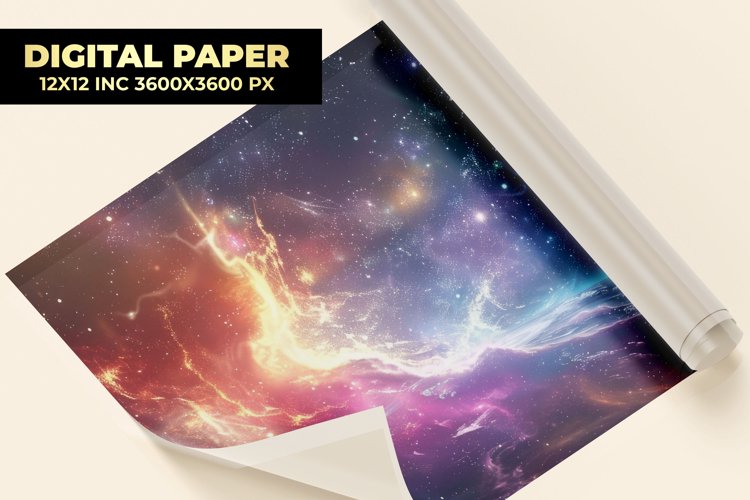 Cosmic Space Digital Paper example image 1
