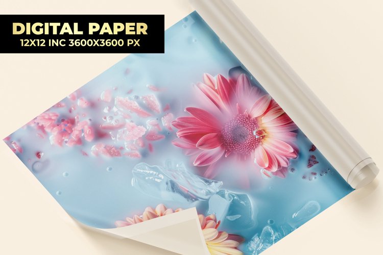 Beautiful Flower Digital Paper example image 1