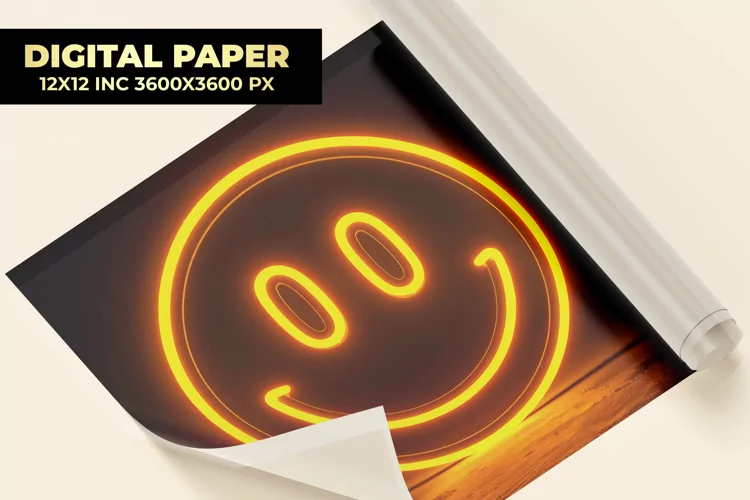 Smile Face Digital Paper