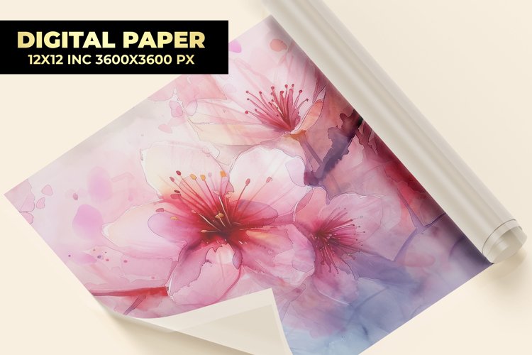 Watercolor Flower Digital Paper