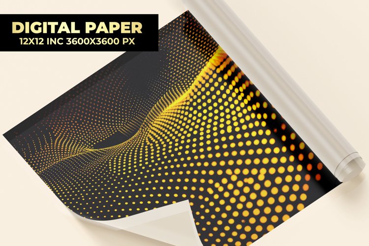 Dots Waves Digital Paper example image 1