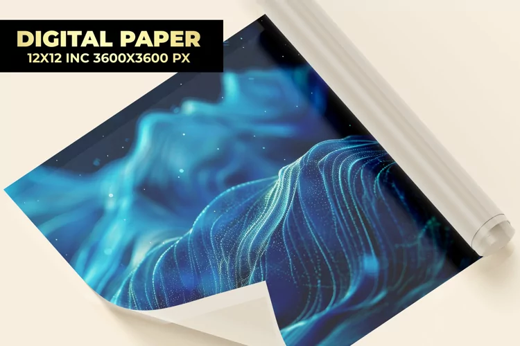 Blue Waves Digital Paper