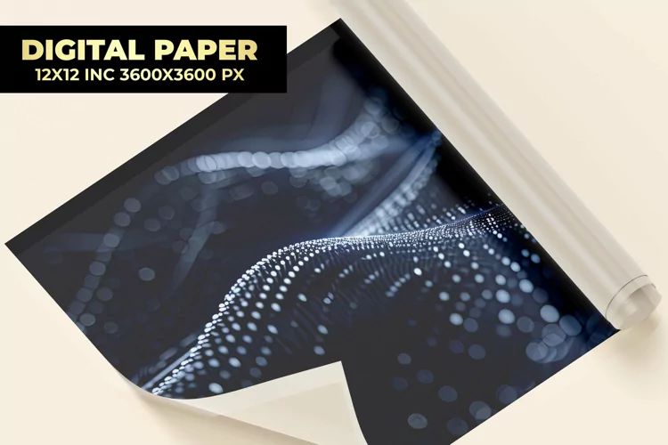 Black Waves Digital Paper