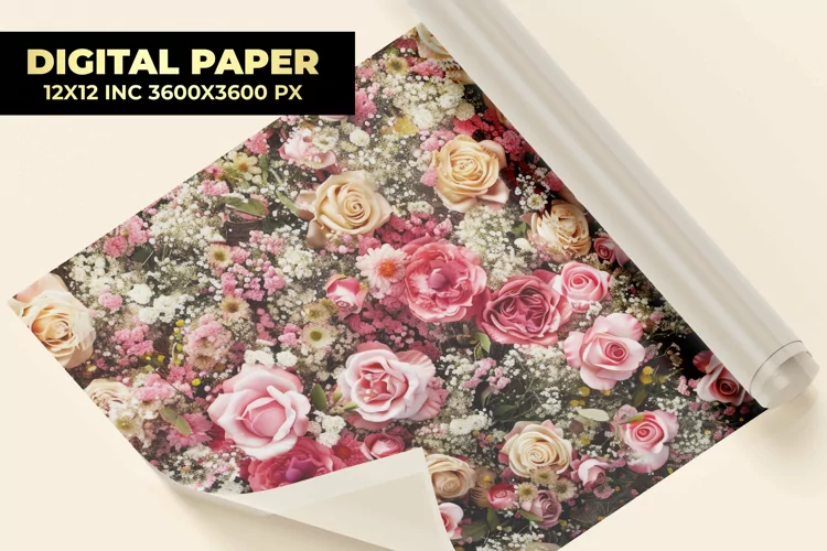 Beautiful Flowers Digital Paper