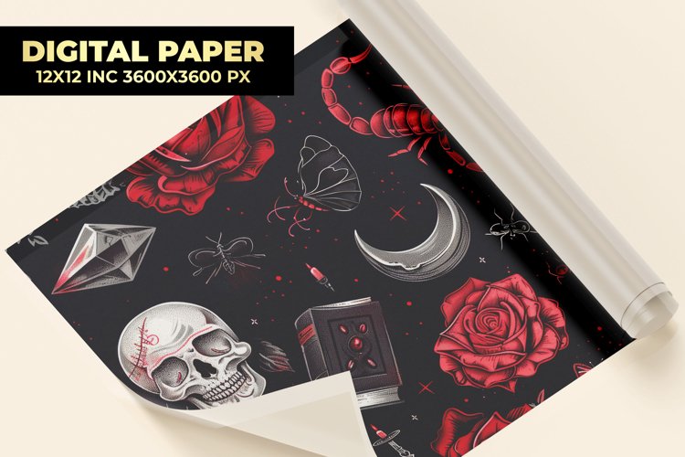 Tattoo Digital Paper example image 1