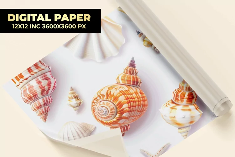 Seashell Digital Paper