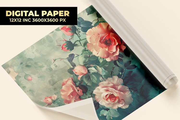 Vintage Floral Digital Paper