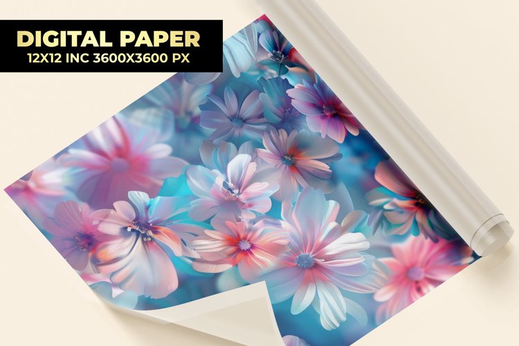 Flowers Digital Paper example image 1