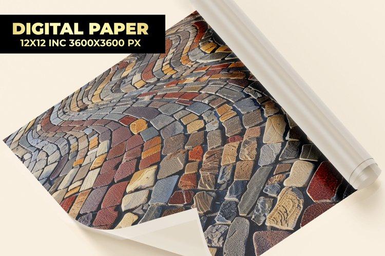Mosaic Stones Digital Paper example image 1