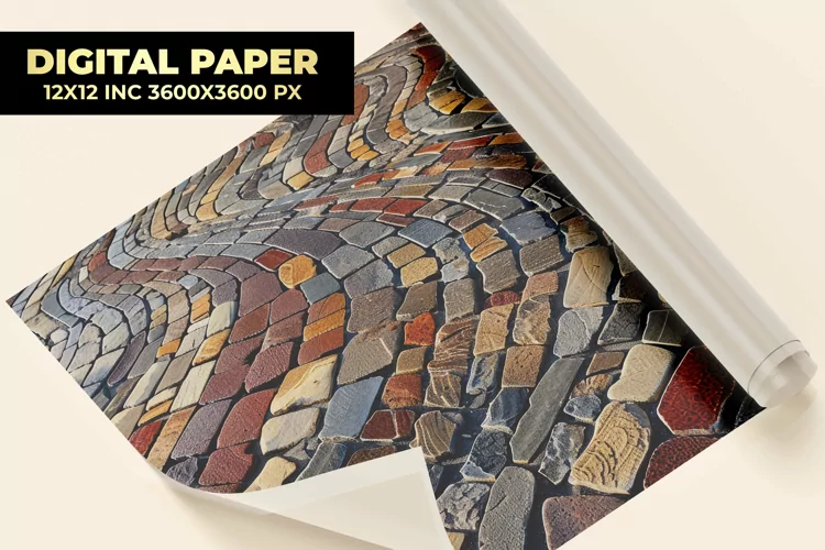 Mosaic Stones Digital Paper