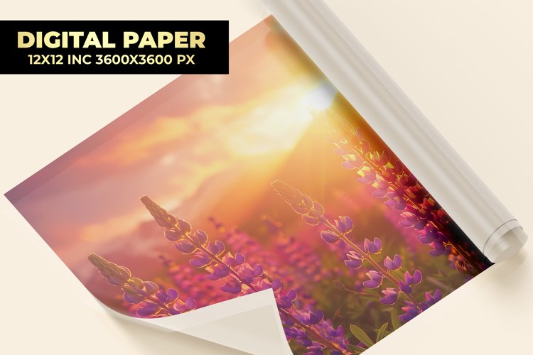 Lupine Flowers Digital Paper example image 1